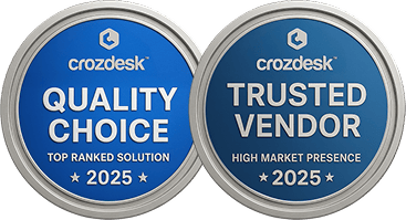 Collaborator zdobył odznaki nagród Crozdesk 2025: Quality Choice i Trusted Vendor z wysoką obecnością na rynku.