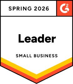 Odznaka G2 Spring 2026 Leader Small Business przyznana Collaborator