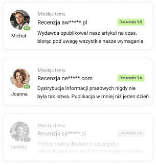 Opinie reklamodawców pokazujące oceny i komentarze dotyczące wydawców na rynku Collaborator.