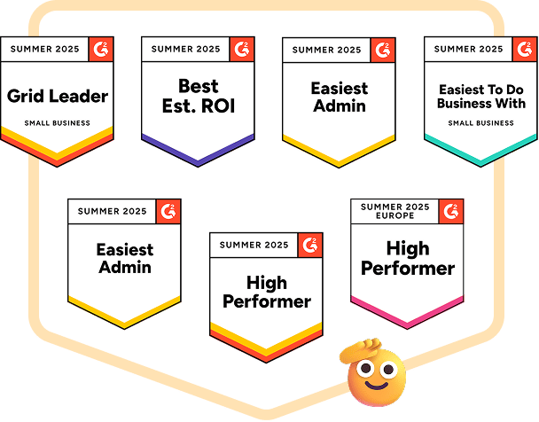 Collaborator otrzymał odznaki nagród G2 Lato 2025, w tym Grid Leader Small Business, Best Estimated ROI, Easiest Admin, Easiest To Do Business With oraz High Performer Europe.